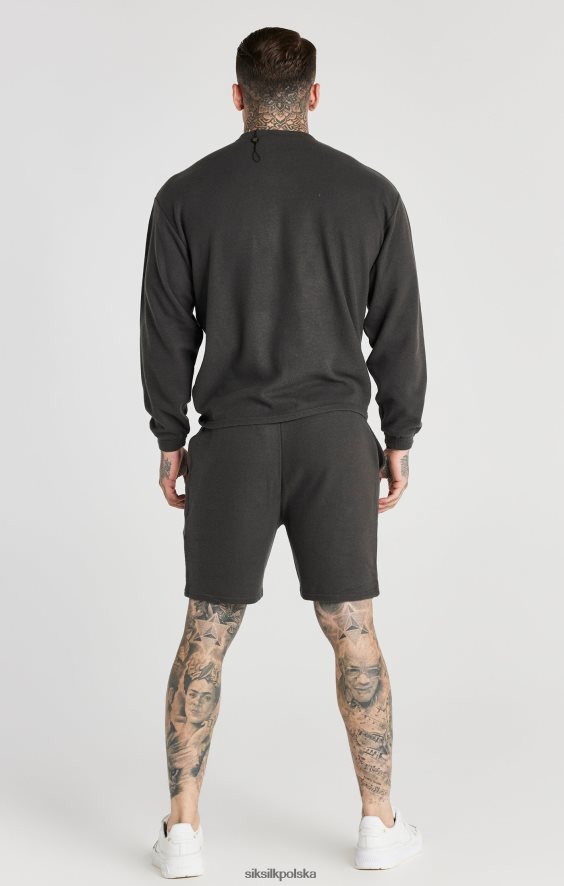 mężczyźni strój 4TPF599 SikSilk szary ściągacz, krótki, luźny