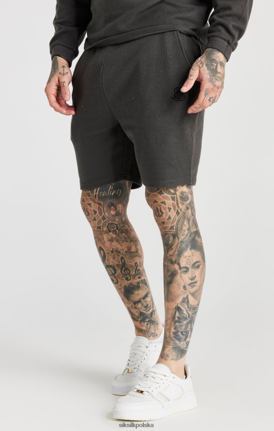 mężczyźni strój 4TPF599 SikSilk szary ściągacz, krótki, luźny