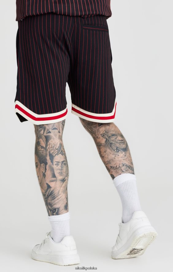 mężczyźni strój 4TPF609 SikSilk czarne, klasyczne spodenki do koszykówki w stylu retro