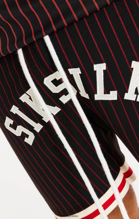 mężczyźni strój 4TPF609 SikSilk czarne, klasyczne spodenki do koszykówki w stylu retro
