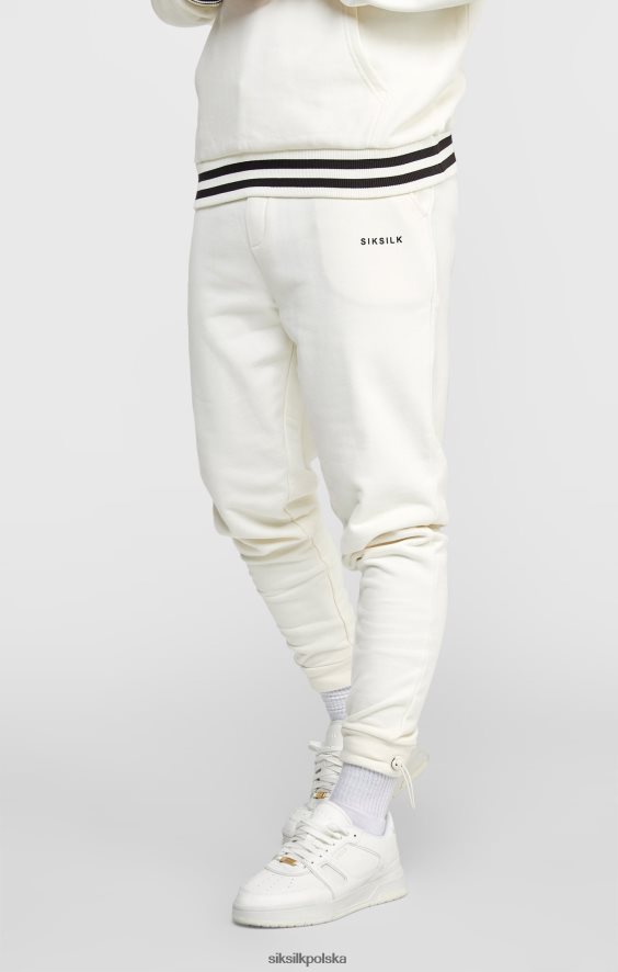 mężczyźni strój 4TPF519 SikSilk Jogger w kolorze ecru z paskiem w talii